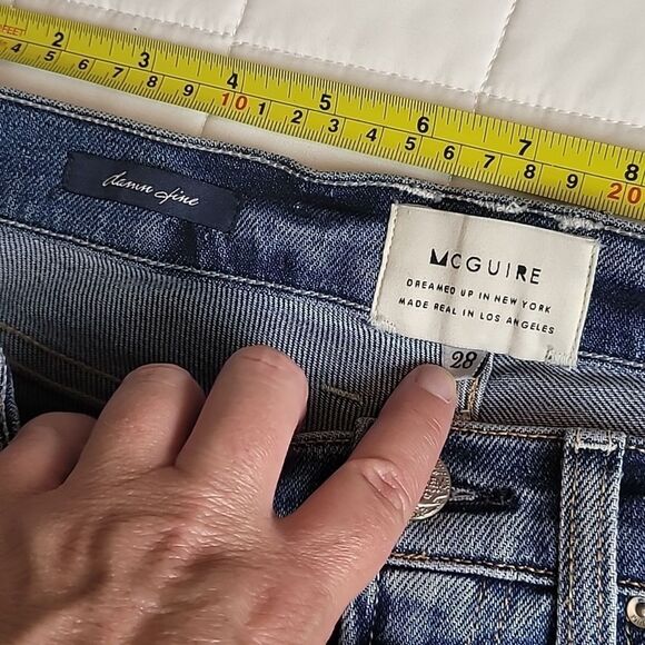 Mcguire ibiza camo stripe damn fine crop jeans size 28 - Picture 4 of 10